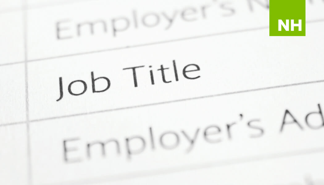 The words "Job title" on a form
